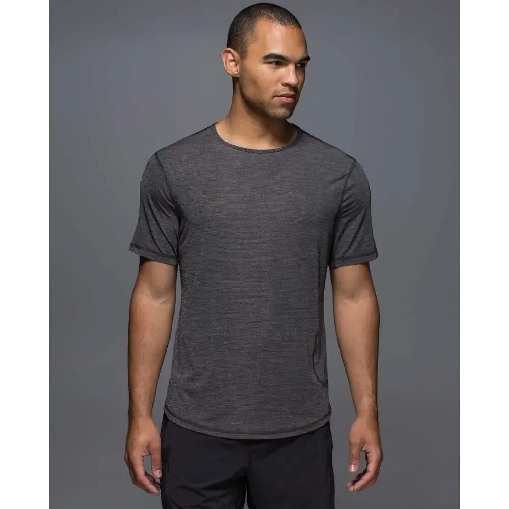 LULULEMON Men's Non-Stop Crew In Heathered Black - Picture 3 of 10